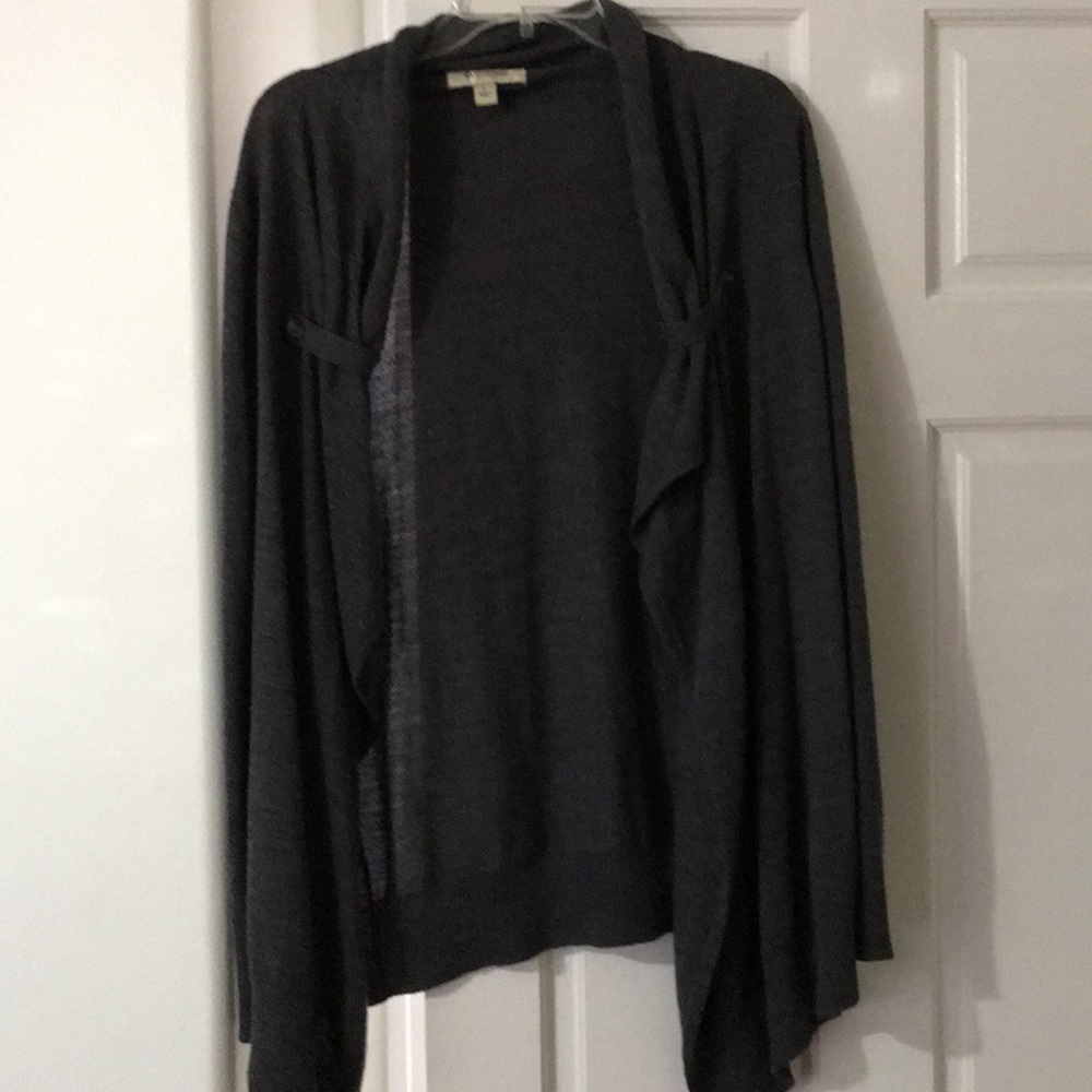 Grey colored knit cardigan